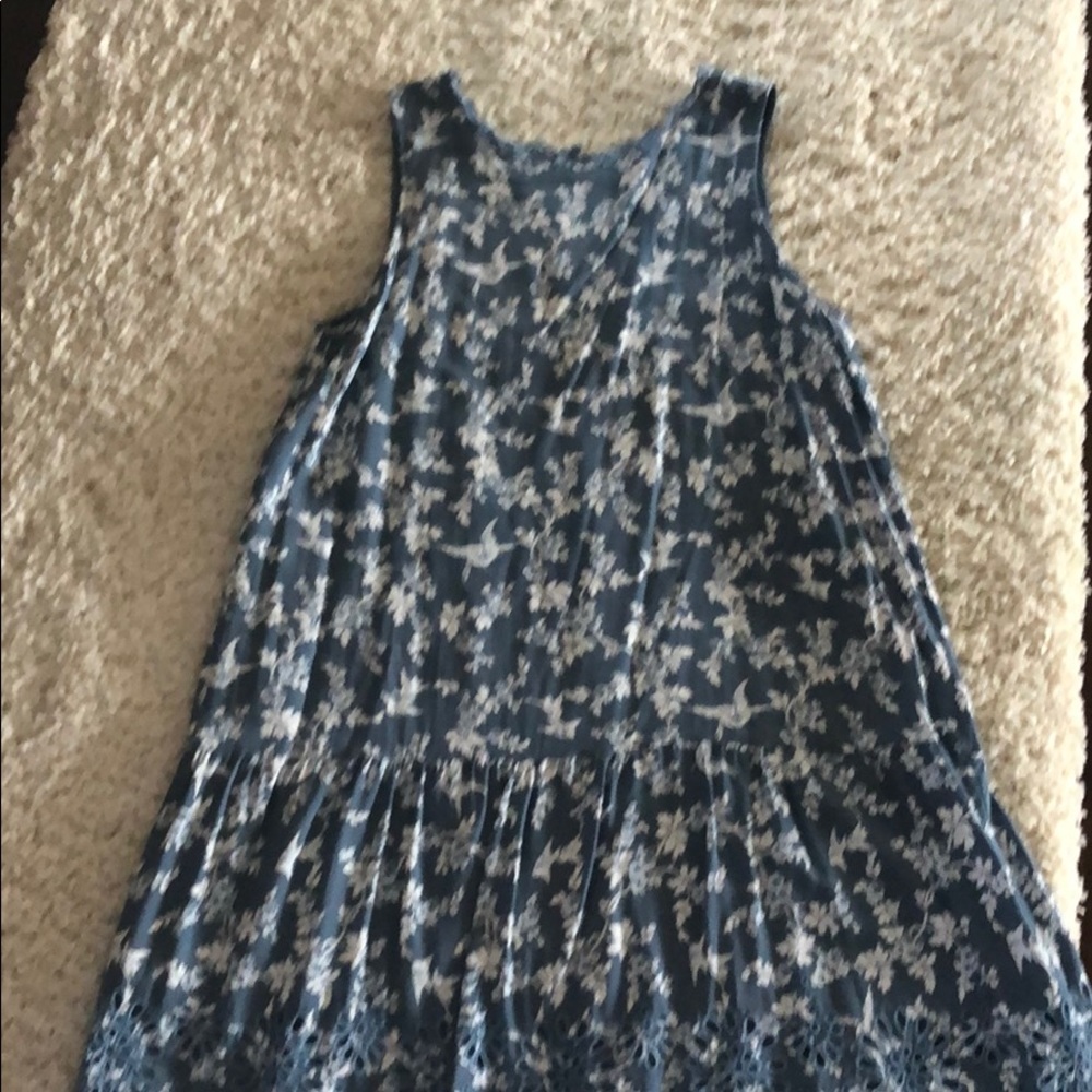 Eyelet lace trimmed summer dress